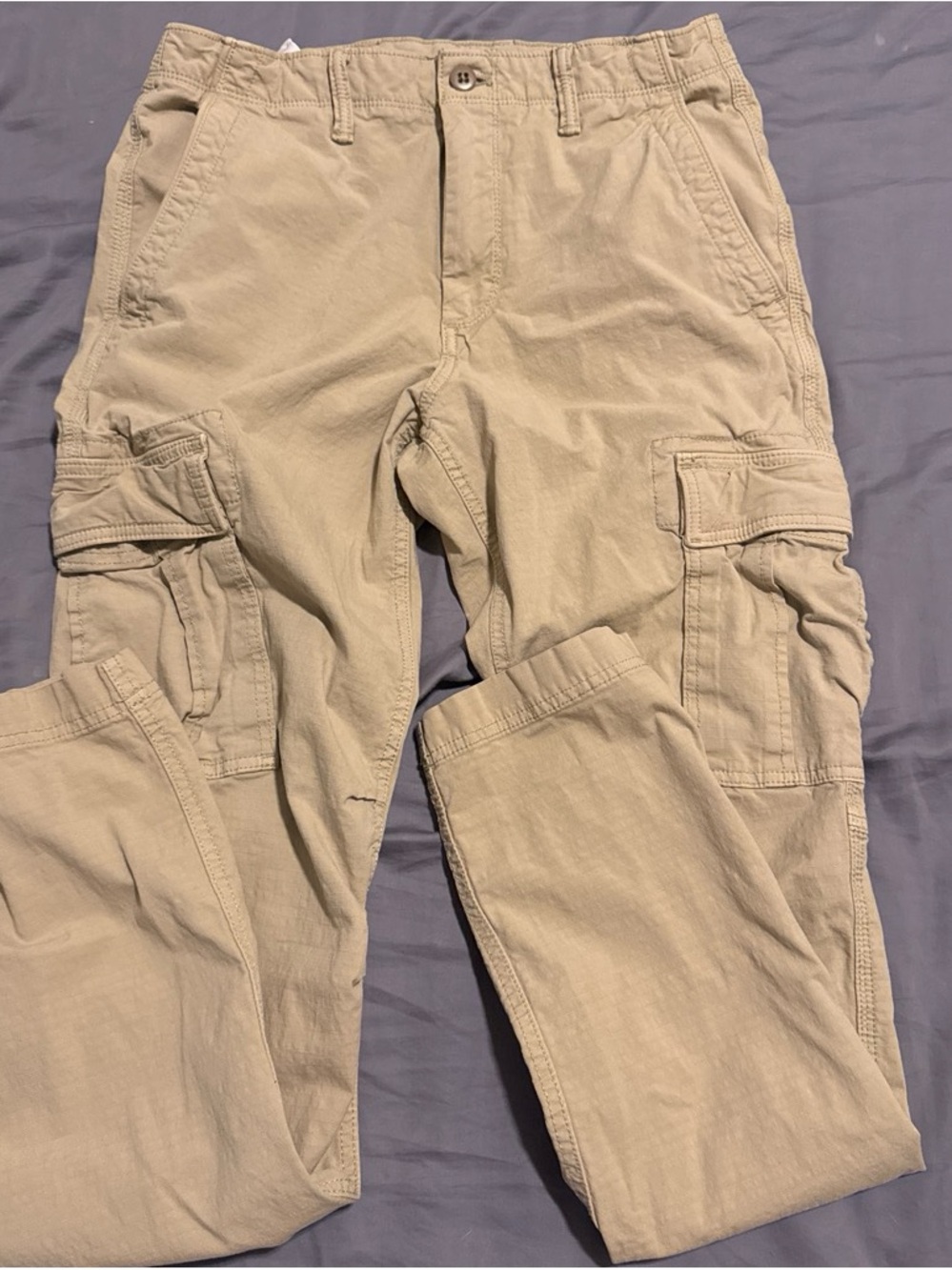 GAP Men's Tan Cargo Pants with Multiple Pockets